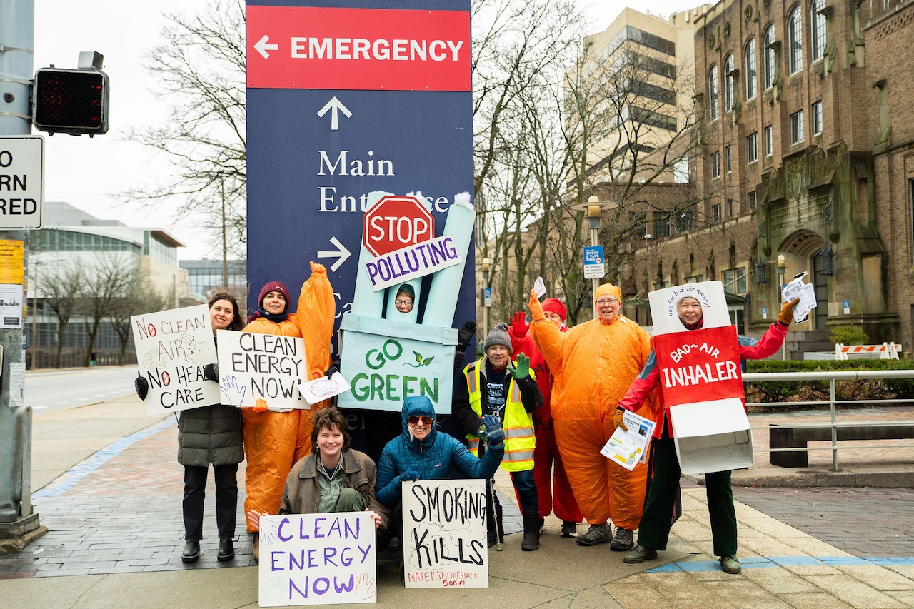 Clean Energy Day protest at the MATEP facility on March 23, 2026